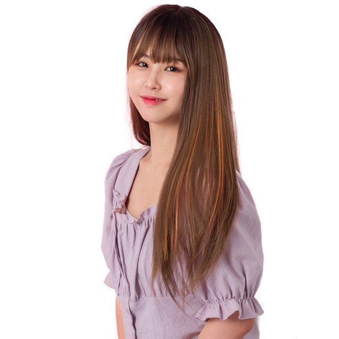 가발위드 투톤 스트레이트 컬러 헤어피스 5p + 트윙클 붙임머리 세트, 블랙브라운(피스), 랜덤발송(트윙클 붙임머리), 1세트