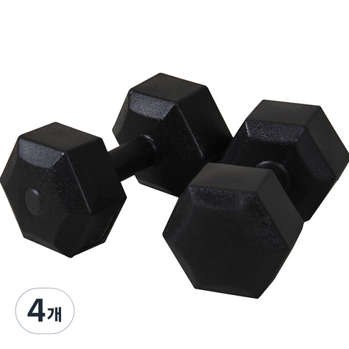 이고진 블랙육각 덤벨 아령, 5kg, 4개