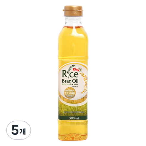 킹라이스오일 현미유, 500ml, 5개