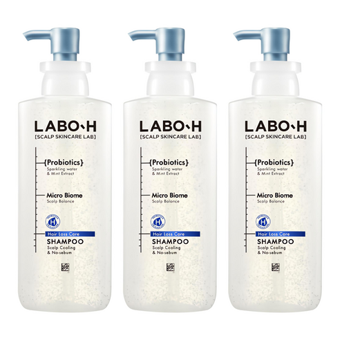 라보에이치 스칼프 쿨링 & 노세범 기능성샴푸, 400ml, 3개