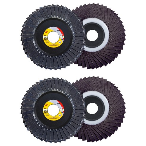 바벨롭 그라인더 사포날 해바라기 휠 페이퍼 100mm 240방, 2개