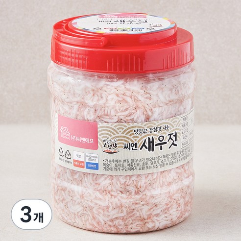 오늘의젓갈 씨엔 새우젓, 2kg, 3개