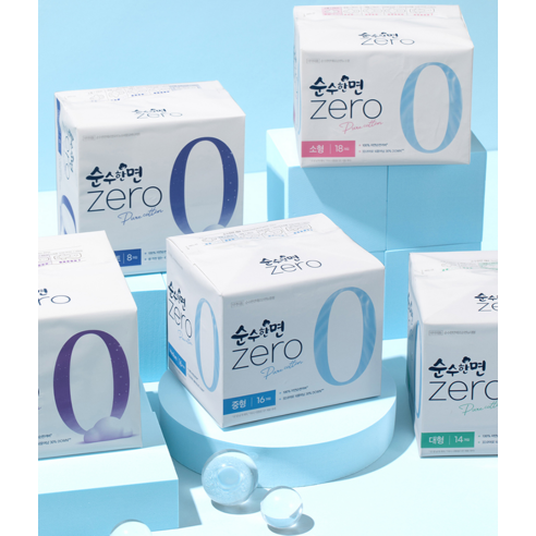 섬세한 여성의 피부를 위한 부드러운 선택, 순수한면 제로 생리대