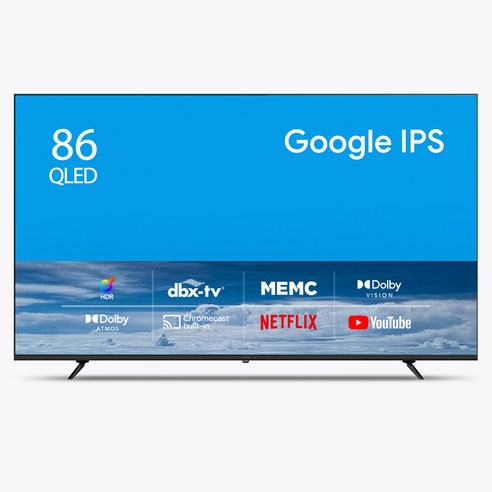 더함 4K UHD QLED 구글 OS TV 217cm(86인치), NA861QLED SMART HOME120 24k1 × 벽걸이형 × 방문설치 섬네일