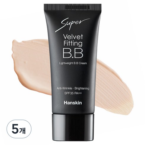 한스킨 수퍼 벨벳 피팅 BB크림 SPF35 PA++, 내추럴베이지, 30ml, 5개