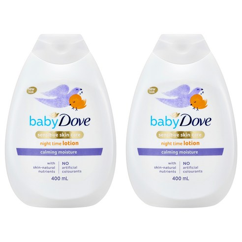 베이비도브 카밍 모이스처 바디로션, 400ml, 2개