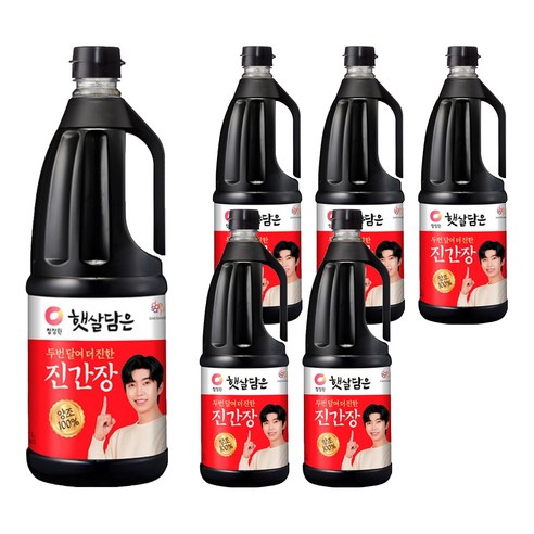 청정원 두번달여 더진한 진간장, 1.7L, 6개