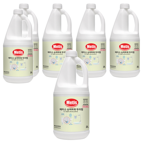 Metis 슈퍼파워 뚜러펑 세정제, 2L, 6개