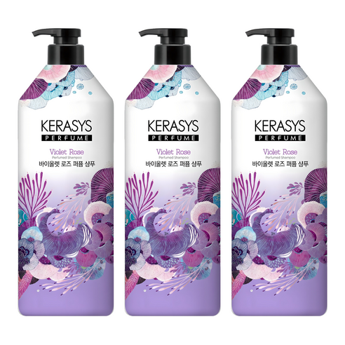 케라시스 퍼퓸 샴푸 바이올렛 로즈, 1L, 3개