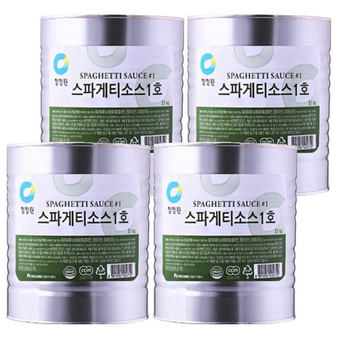 청정원 스파게티소스 1호, 3.1kg, 4개