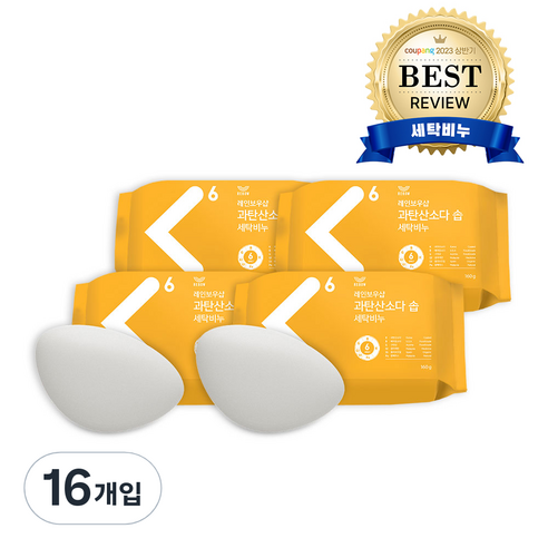 레인보우샵 과탄산소다 솝 세탁비누, 160g, 16개입