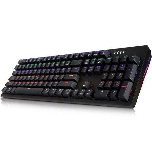 앱코 HACKER 축교환 측면 RGB 라이팅 이중사출 게이밍 기계식 키보드 청축, K515, 블랙, 일반형