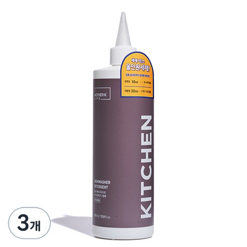 마더케이라이프 식기세척기 세제, 470ml, 3개