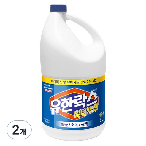 유한락스 멀티액션 레귤러, 5L, 2개