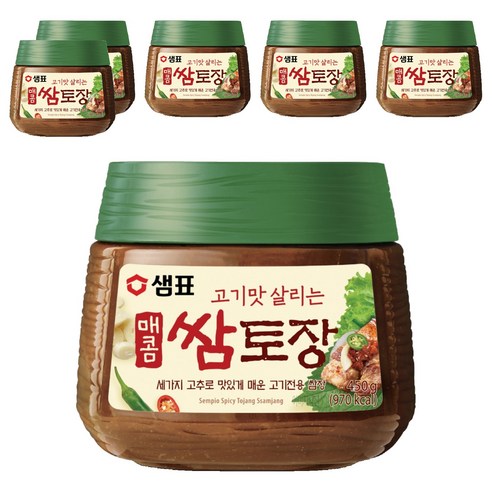 샘표 매콤 쌈토장, 450g, 6개