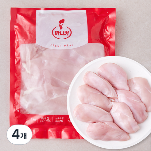 마니커 닭가슴살 (냉장), 1kg, 4개