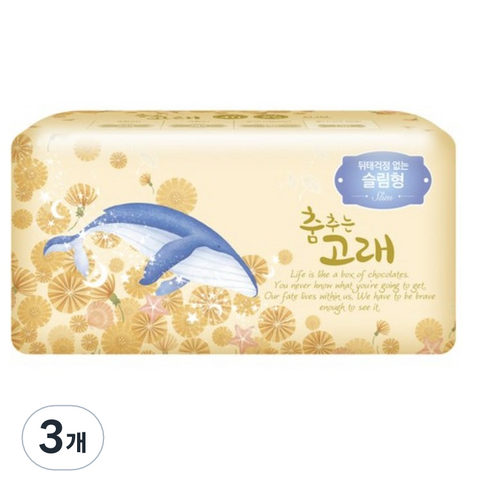 춤추는고래 매직에어쿠션 슬림 팬티라이너, 40개입, 3개