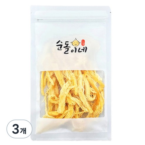 순돌이네 땅콩버터 오징어채, 3개, 100g