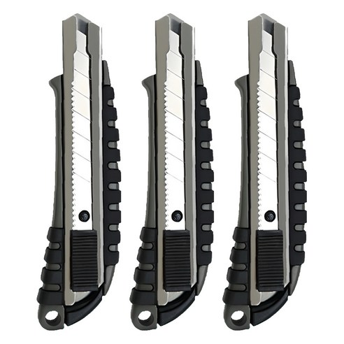 화신 351 커터칼 대 18mm KN-351, 혼합색상, 3개