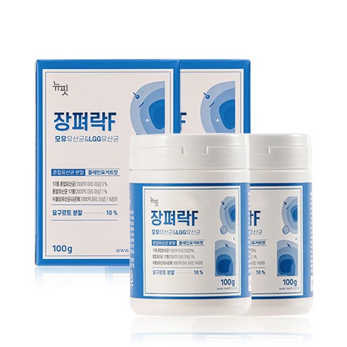 뉴핏 장펴락F 혼합유산균 분말, 100g, 2개
