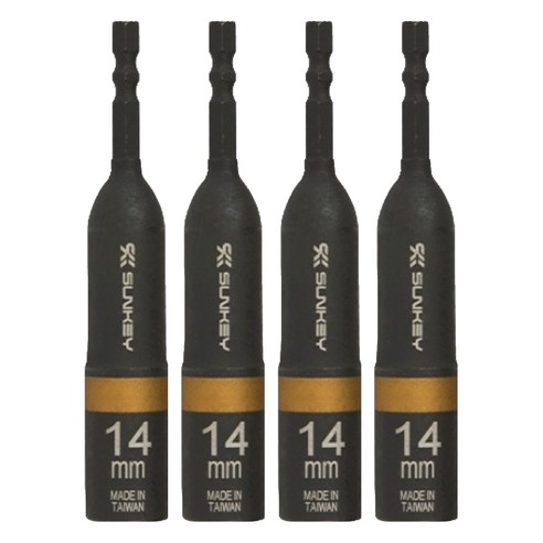 썬키 롱비트소켓 14mm SKB-14G, 4개