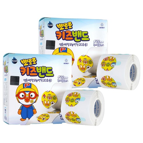 영케미칼 아동용 뽀로로 주사밴드 원형, 100개입, 2개
