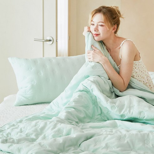 라뽐므 에어리 냉감 시어서커 차렵이불