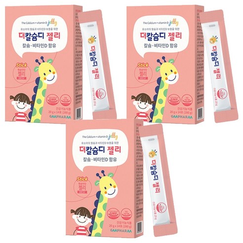 지엠팜 더칼슘디 젤리 14p, 280g, 3개