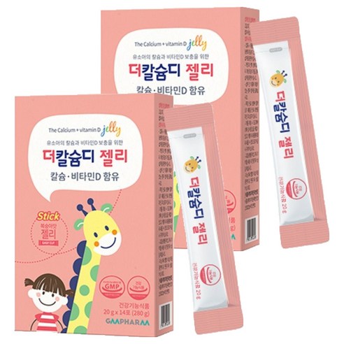 지엠팜 더칼슘디 젤리 14p, 280g, 2개