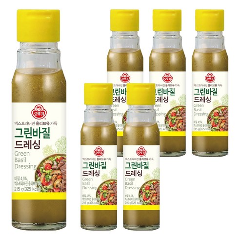오뚜기 그린바질 드레싱, 215g, 6개
