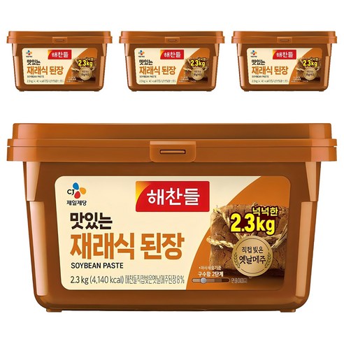 해찬들 재래식 된장, 2.3kg, 4개