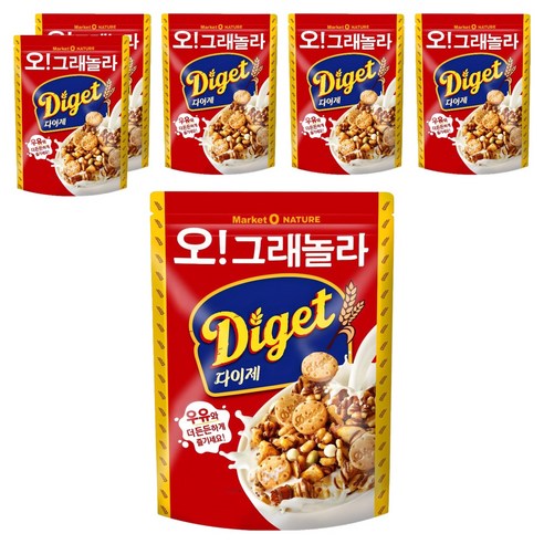 오!그래놀라 다이제, 300g, 6개