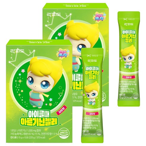 락피도 캐치티니핑 아이클때 아르기닌젤리 15p, 자두맛, 225g, 2개