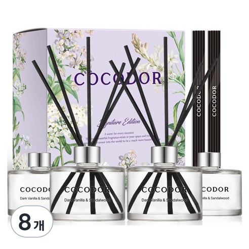 코코도르 퍼퓸 디퓨저, 다크바닐라샌달우드, 200ml, 8개
