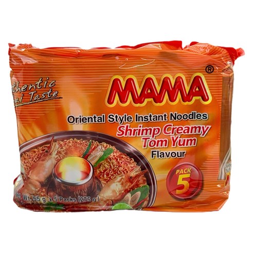 마마 쉬림프 똠냠 크리미 라면 55g, 5개