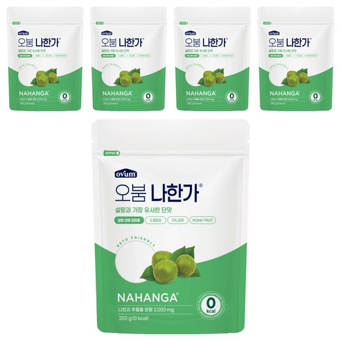 오붐 나한가 설탕 대체재, 250g, 5개