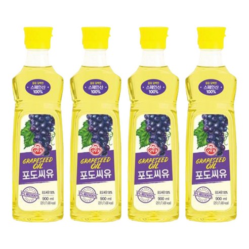 오뚜기 포도씨유, 900ml, 4개