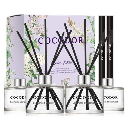 코코도르 퍼퓸 디퓨저, 다크바닐라샌달우드, 200ml, 4개