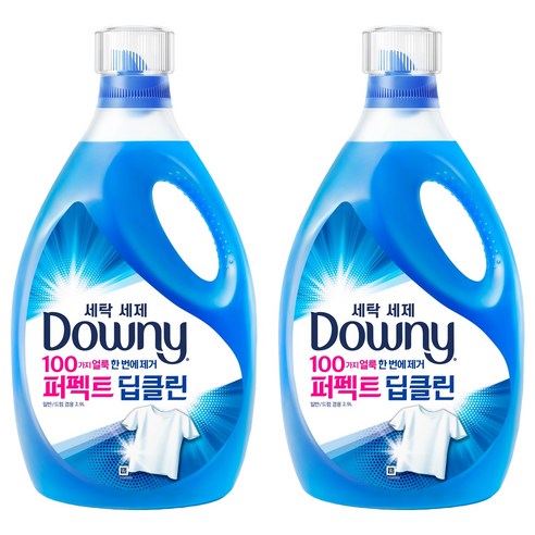 다우니 퍼펙트 딥클린 세탁세제 본품, 2.9L, 2개