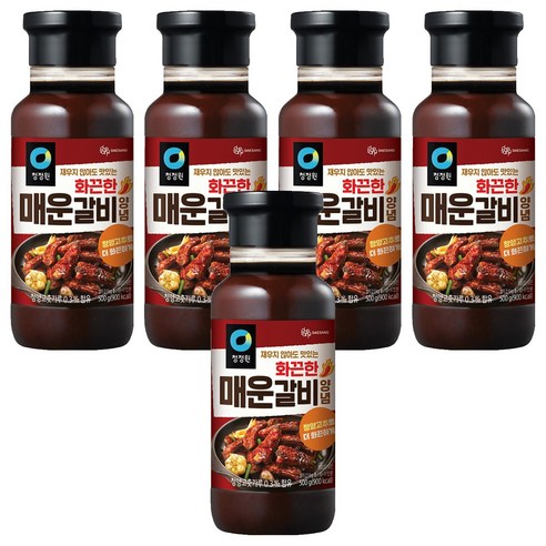 청정원 화끈한 매운갈비 양념, 500g, 5개