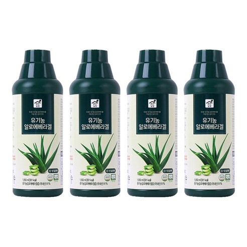 맑은농장 유기농 알로에베라 겔, 1.05L, 4개