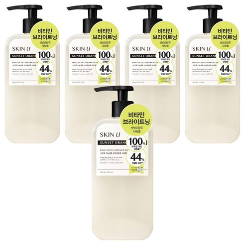 스킨유 이노센트 샤워젤 선셋오랑쥬, 500g, 5개