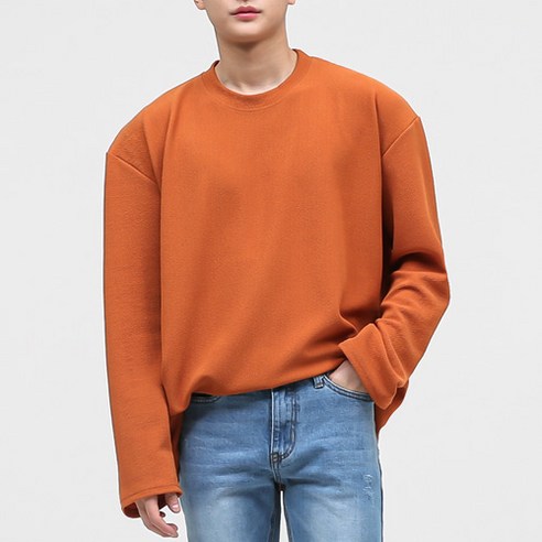 단군 남성용 링클프리 오버핏 컬러 긴소매 티셔츠