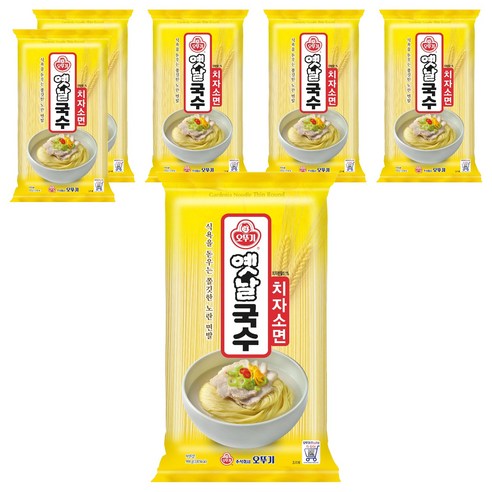 오뚜기옛날 국수 치자소면, 900g, 6개