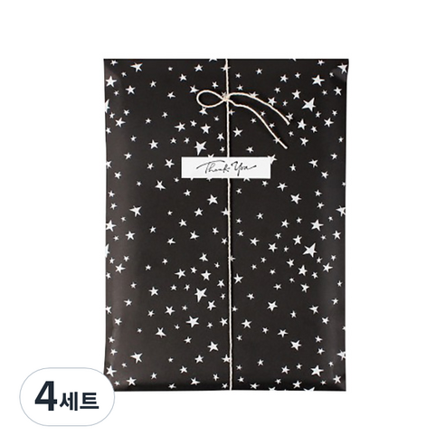 기프트백 20p + 스티커 20p 세트, 별이 빛나는밤, 4세트