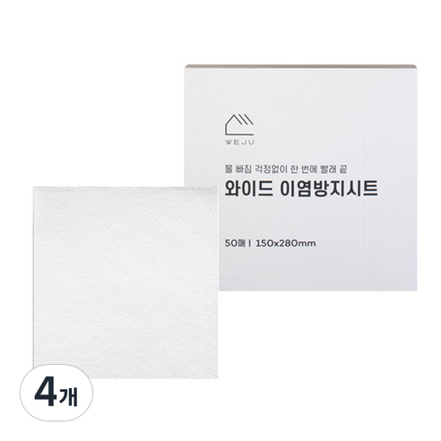 락앤롤 이염방지 세탁티슈, 4개, 50개입