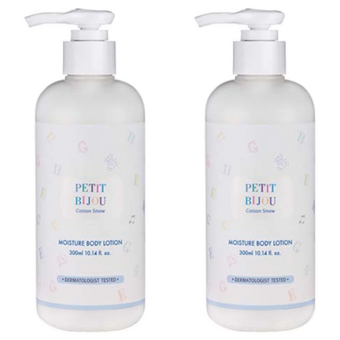 에뛰드하우스 쁘띠비쥬 코튼스노우 모이스춰 바디로션 베이비파우더향, 2개, 300ml