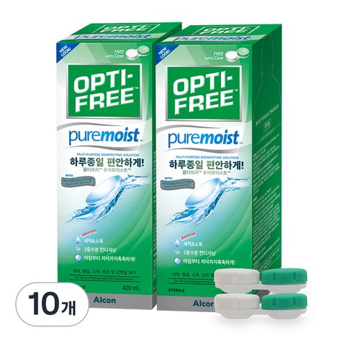 옵티프리 퓨어모이스트 렌즈세정액, 420ml, 10개