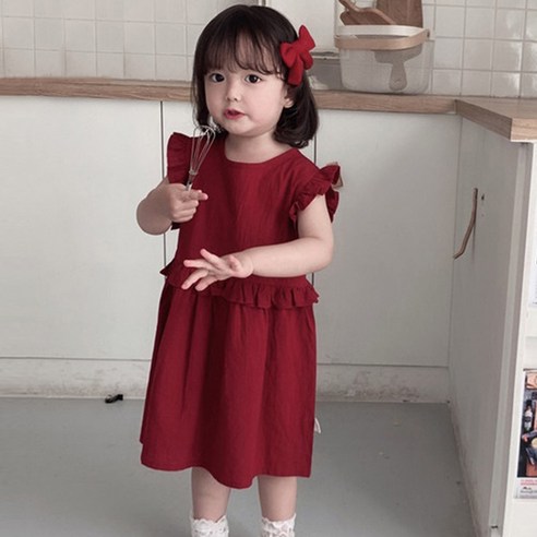 꼰띠키즈 여아용 프릴 원피스