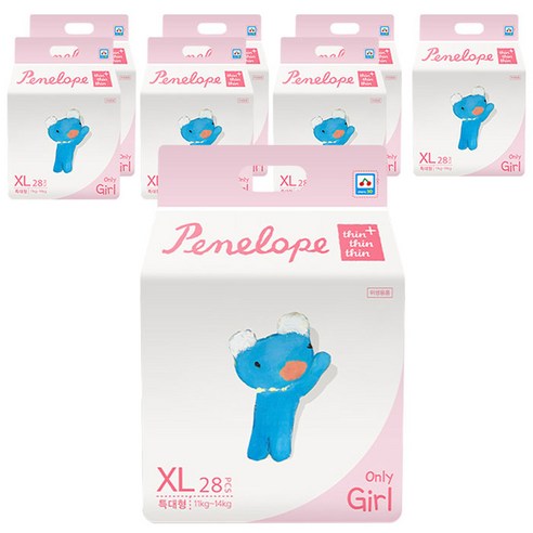 페넬로페 씬씬씬 플러스 팬티기저귀 여아용 특대형 5단계 11~14Kg, 224매